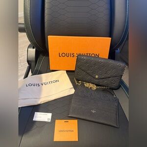 Louis Vuitton Black Quilted Leather Clutch